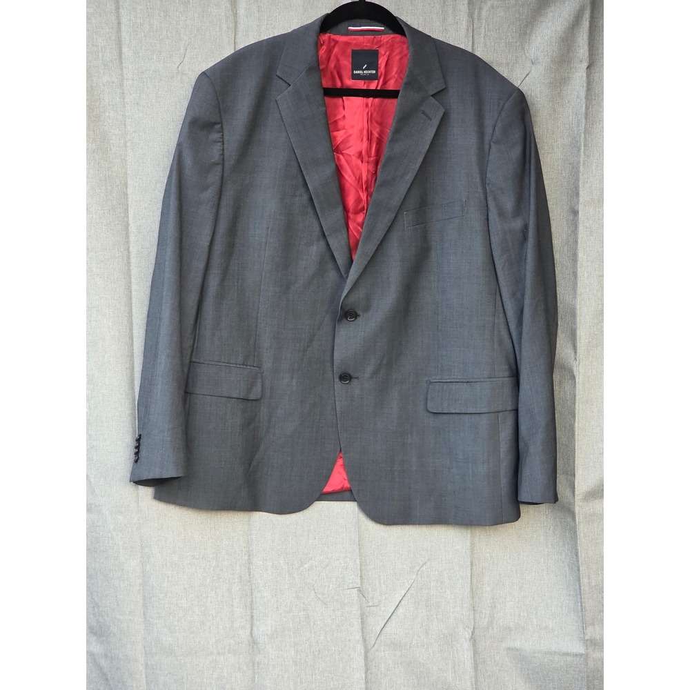 Daniel Hechter Paris Mens Grey 100% Wool Two Button Blazer Sport Coat Jacket